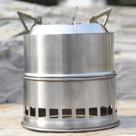 Outdoor Wood Stove Portable Stainless Steel - Campingistrie