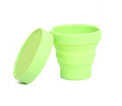 Silicone Retractable Folding Cup with Lid