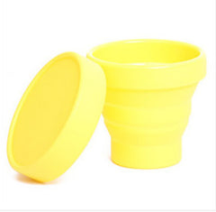 Silicone Retractable Folding Cup with Lid