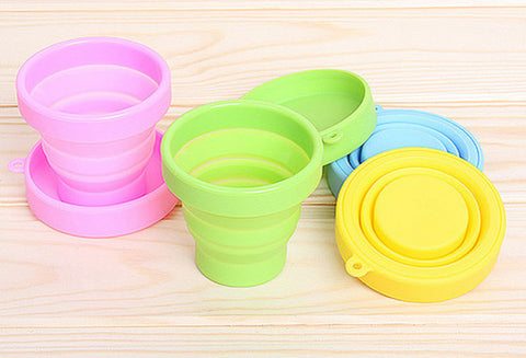 Silicone Retractable Folding Cup with Lid - Campingistrie